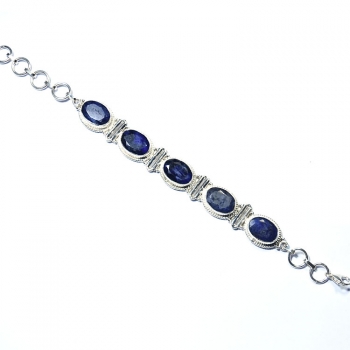 blue quartz 925 sterling silver best selling bracelet for women