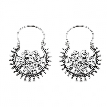 Stunning design exquisitely handcrafted pure 925 sterling silver ethnic earrings jewellery