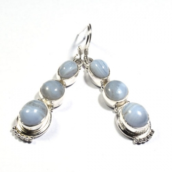 Semi precious gemstones solid silver earrings