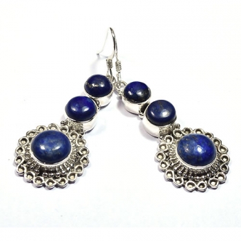 925 stamped silver gemstone earrings