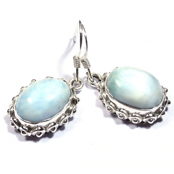 Wholesale semi precious gemstone silver earrings