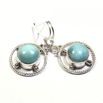 Wholesale semi precious gemstone silver earrings