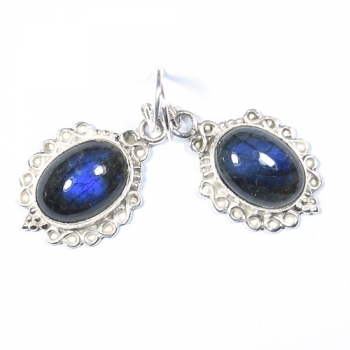Blue fire labradorite top quality handmade sterling silver earrings