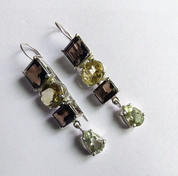 Top design 925 sterling silver long dangle earrings