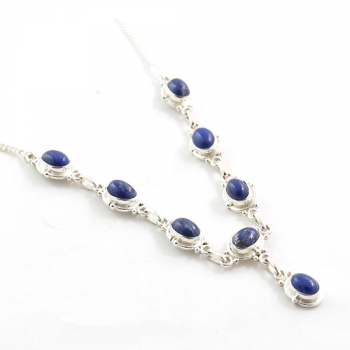 925 sterling silver blue lapis lazuli necklace