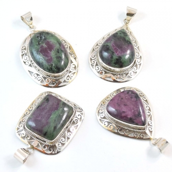 925 Silver Ruby Zoisite Pendant Jewelry