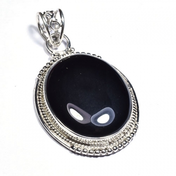black color designer sterling silver pendant