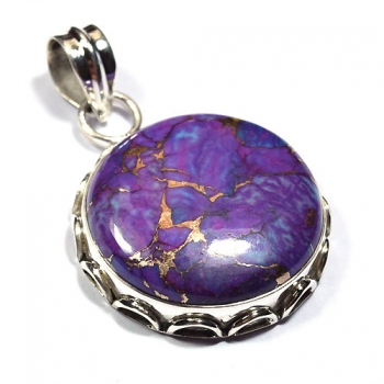 wholesale sterling silver purple stone pendant