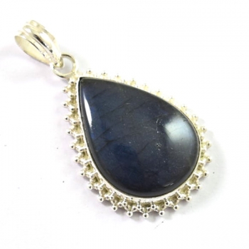 Superb style 925 sterling silver blue fire labradorite pendant jewelry