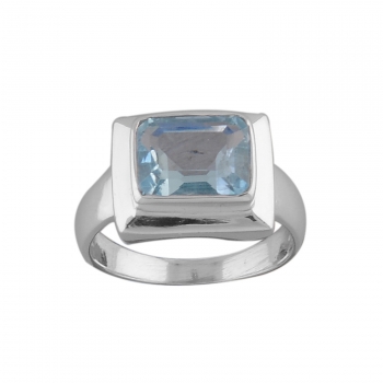 925 silver blue topaz ring for girls