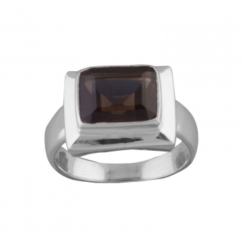 925 silver brown quartz stone ring for girls