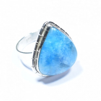 925 sterling silver blue moonstone everyday wear finger ring