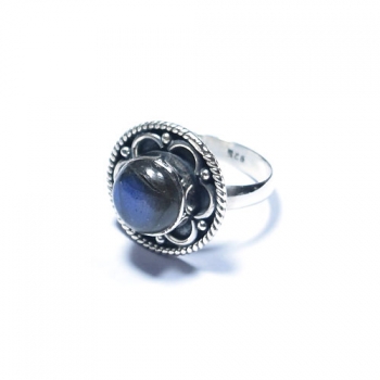 925 sterling silver blue fire labradorite casual wear ring for women