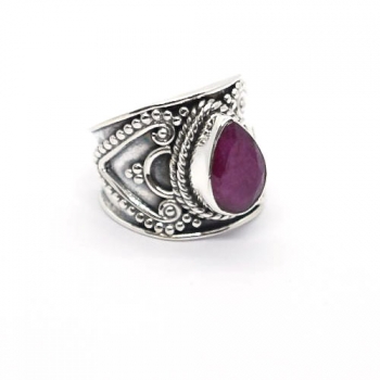 Bohemian style 925 sterling silver red stone best selling ring jewellery