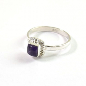purple amethyst 925 sterling silver stackable ring