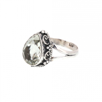 Top quality positive energy natural crystal silver ring for women