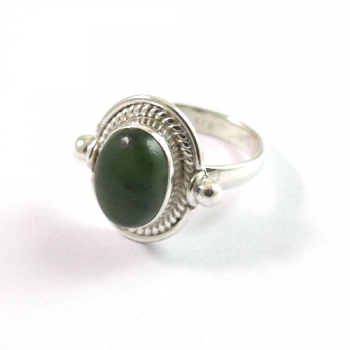 Nephrite jade best selling pure sterling silver ring