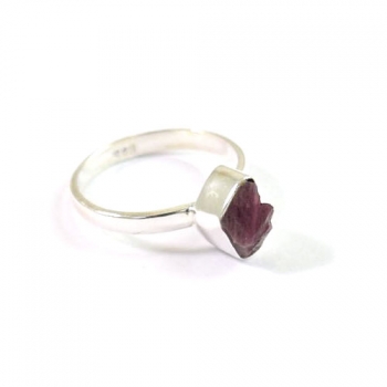 raw tourmaline 925 sterling silver stackable ring jewellery