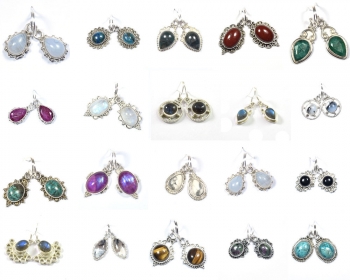 20 pairs wholesale 925 sterling silver drop earrings lot 