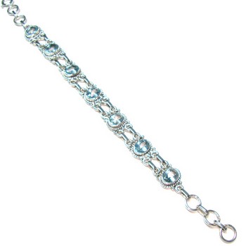 925 sterling silver top design blue stone fashion bracelet for women
