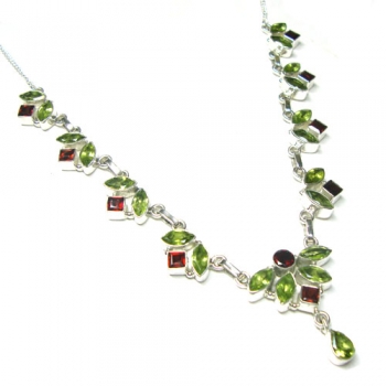 Top quality best selling 925 sterling silver gemstone necklace for women