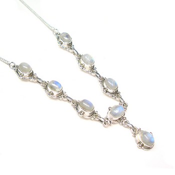 Handmade wholesale silver gemstone necklace