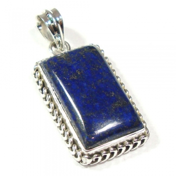 Royal blue lapis lazuli pure silver unique style fashion pendant