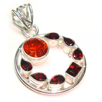 925 sterling silver red garnet best selling fashion pendant