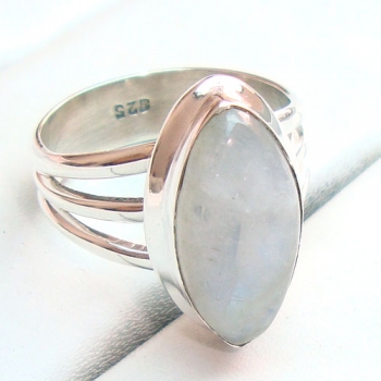 925 silver split band marquise stone ring