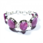 925 sterling silver pink moonstone bracelet