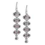 925 silver garnet dangle earrings