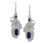 Sterling silver cabochon gemstone earrings