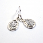 925 sterling silver blue druzy earrings