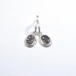 925 silver blue druzy earrings