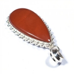 925 sterling silver red jasper handmade pendant jewellery 
