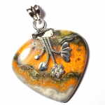 Top selling 925 sterling silver bumble bee jasper fashion pendant jewelry