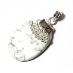 Top selling 925 sterling silver howlite fashion pendant jewelry