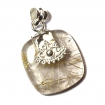 Top selling 925 sterling silver rutilated quartz fashion pendant jewelry