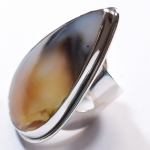 2 inch montana agate silver ring
