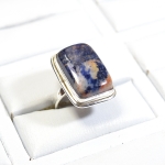 Blue sodalite 925 silver ring