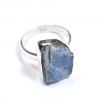 925 silver kyanite rough stone ring