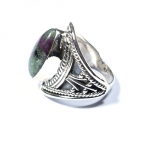 925 sterling silver top quality ruby zoisite antique design ring