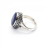 925 sterling silver blue color casual wear one stone ring for girls