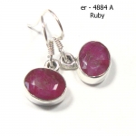 Minimal design gemstone drop earrings