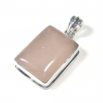 925 sterling silver pink rose quartz gemstone pendant jewelry
