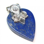 Real silver blue lapis lazuli fashion pendant jewellery