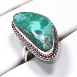 Sterling silver blue tibet turquoise ring 
