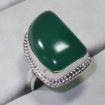 Green onyx gemstone rings jewellery