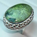 925 silver bohemian style tibet turquoise ring